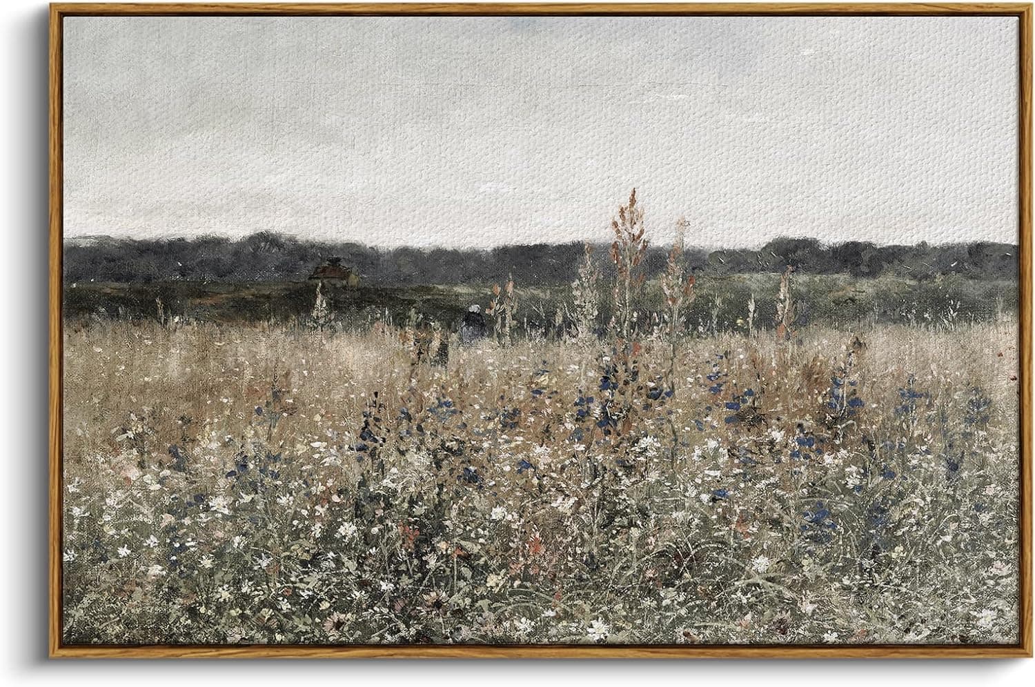 Framed Canvas Wall Art Vintage Decor