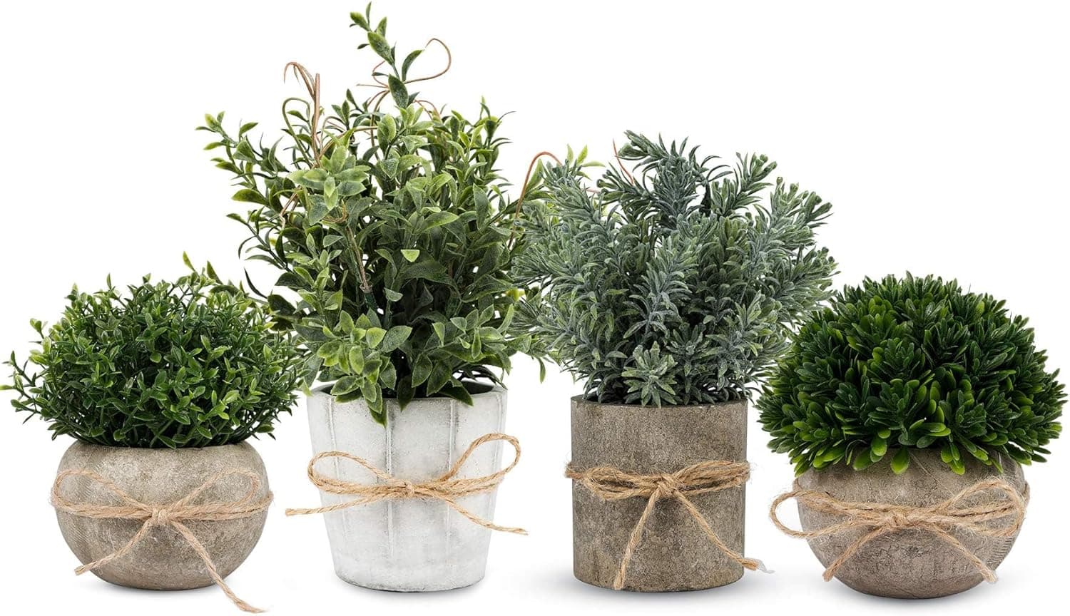 4 Pack Small Fake Plants