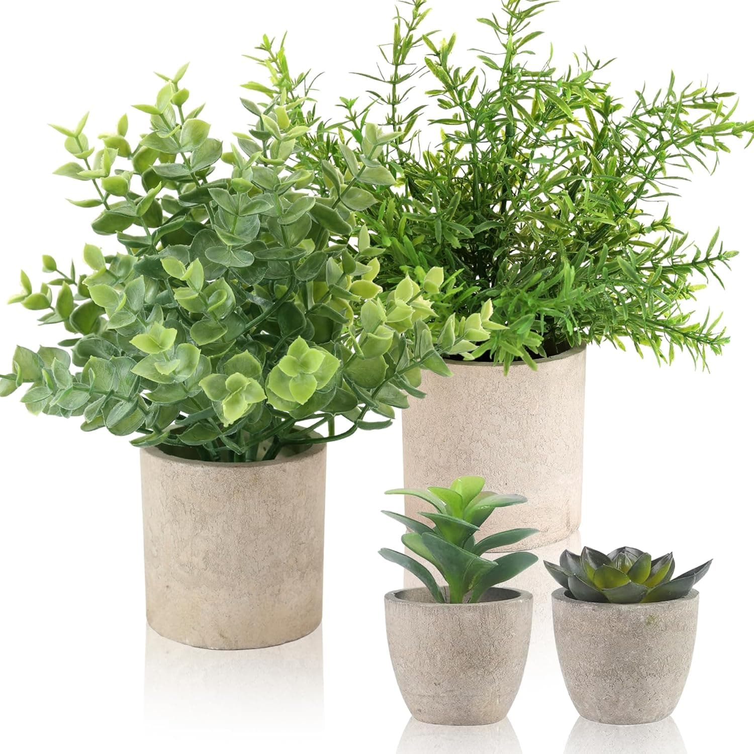 4 Pack Small Fake Plants