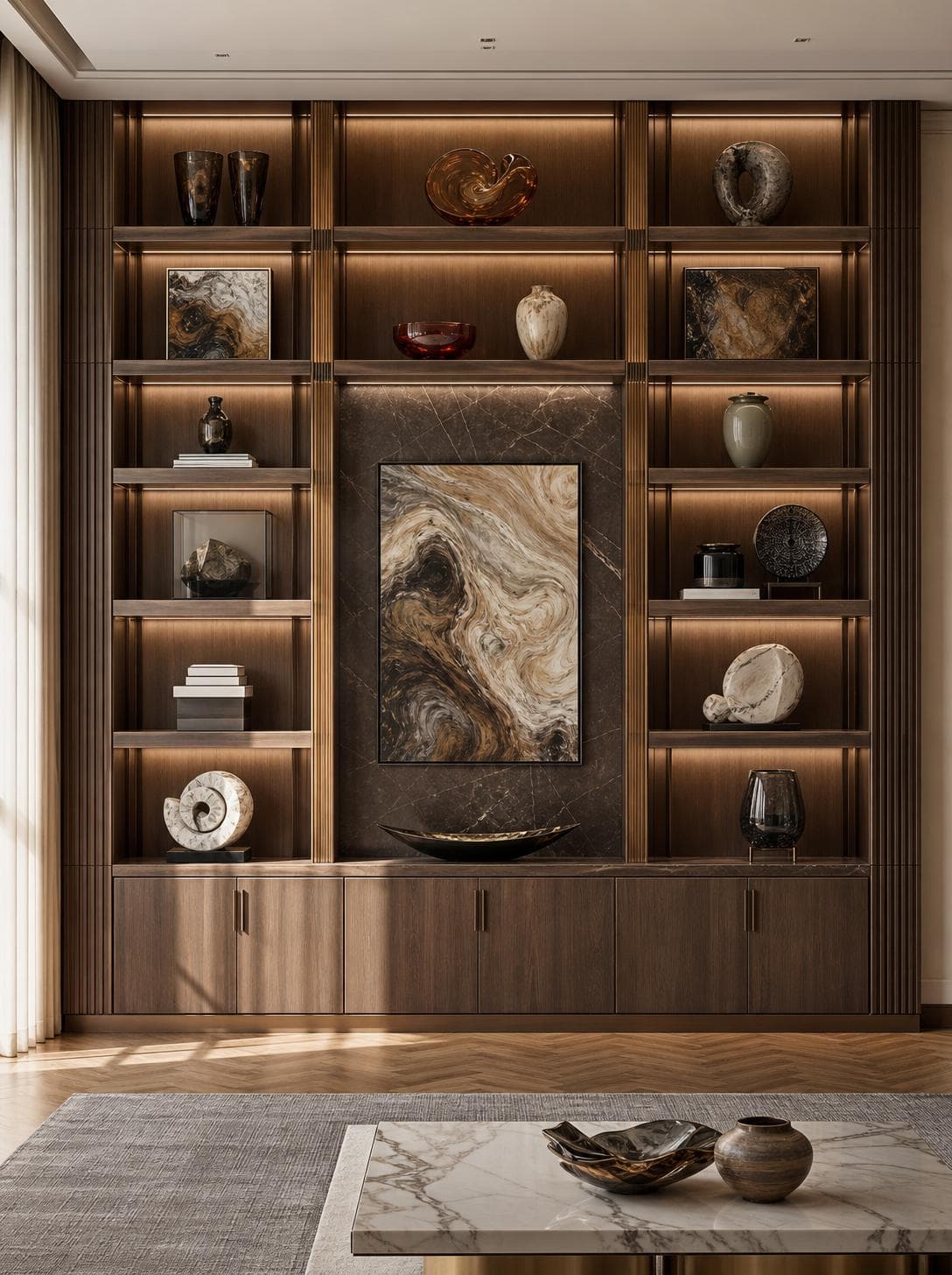 20 Luxury Built-In Display Cabinet Ideas for a Sophisticated Living Room